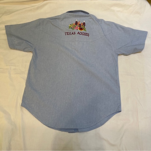Texas Aggies Wildflower Embroidery Chambray Shirt Size M - Picture 2 of 11
